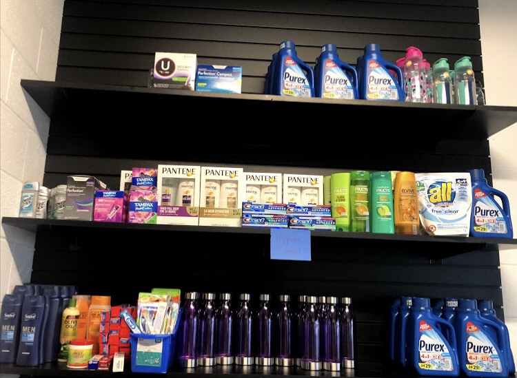 The school store has free hygiene products, school supplies and new clothes for students.