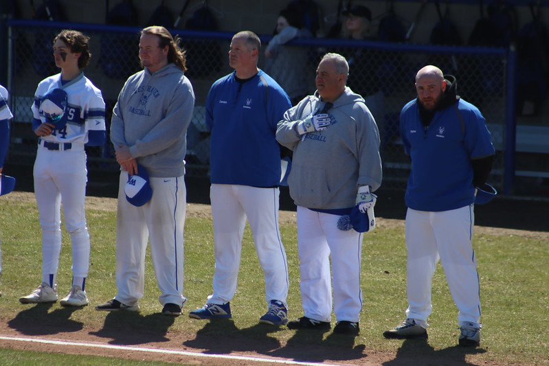 Coach Carden, center, is the baseball teams new head coach. Photo courtesy Todd Dandelske.