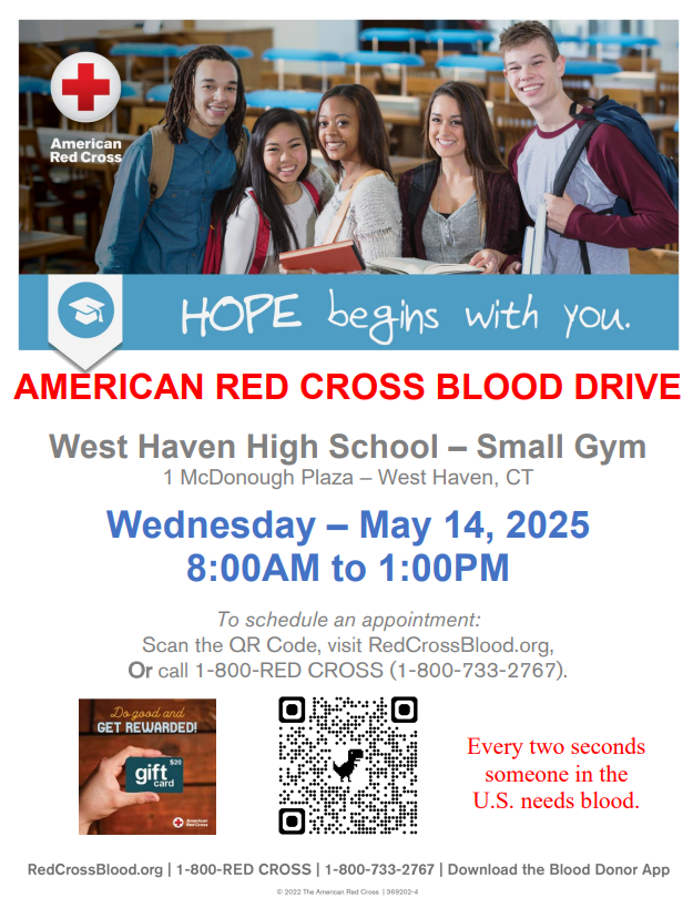 Blood drive flier screenshot