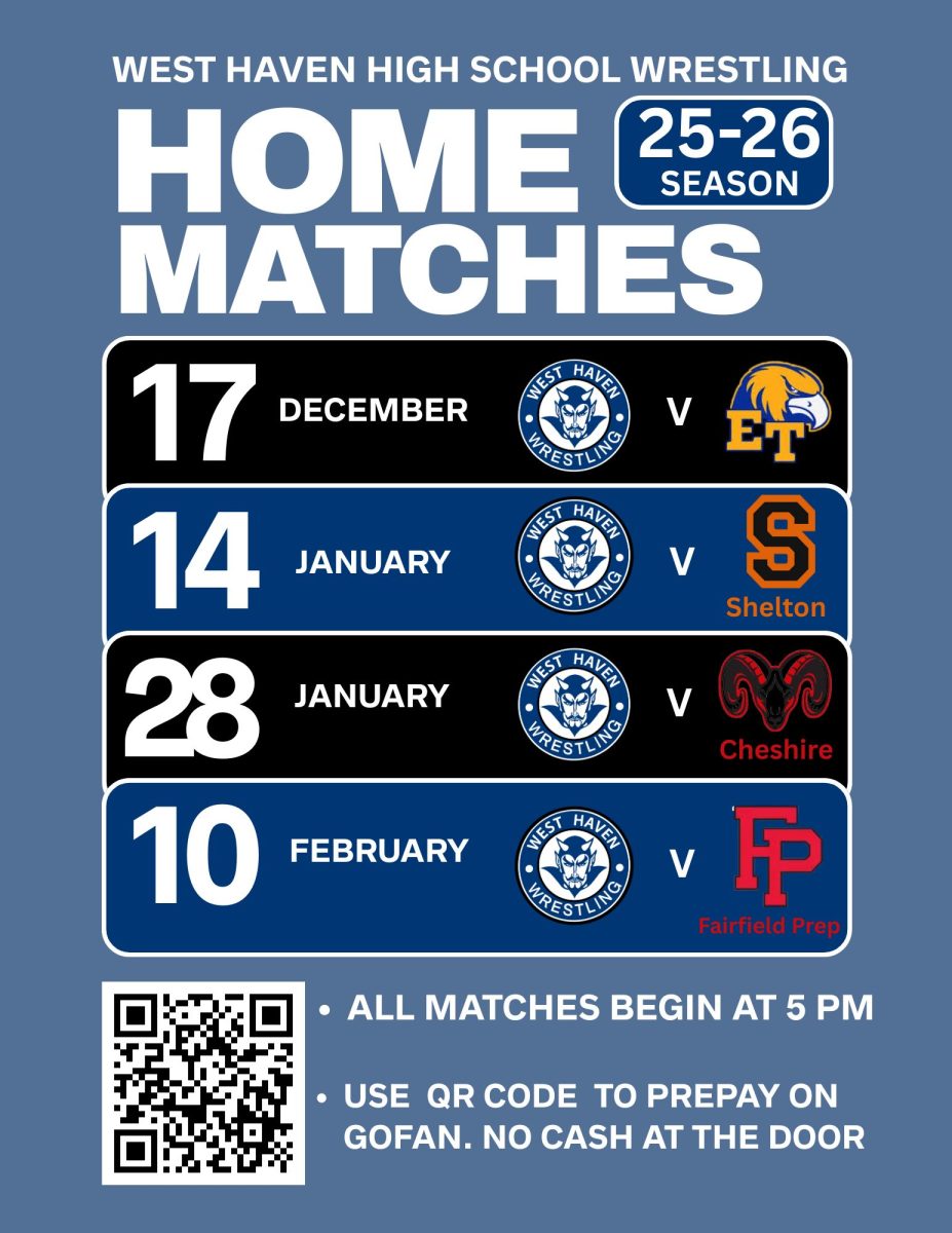 Wrestling home matches flier